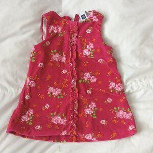 Floral Summer spring  baby dress sleeveless fully lined gap 9-12m